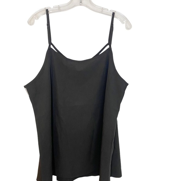 Black Sheer Spaghetti Strap Top 2XL, Soft & Sultry Layering Piece - Picture 5 of 6